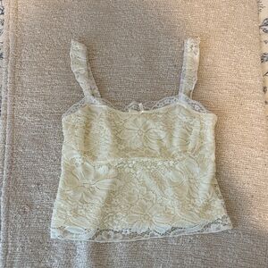 SHEIN Cream Lace Camisole Top